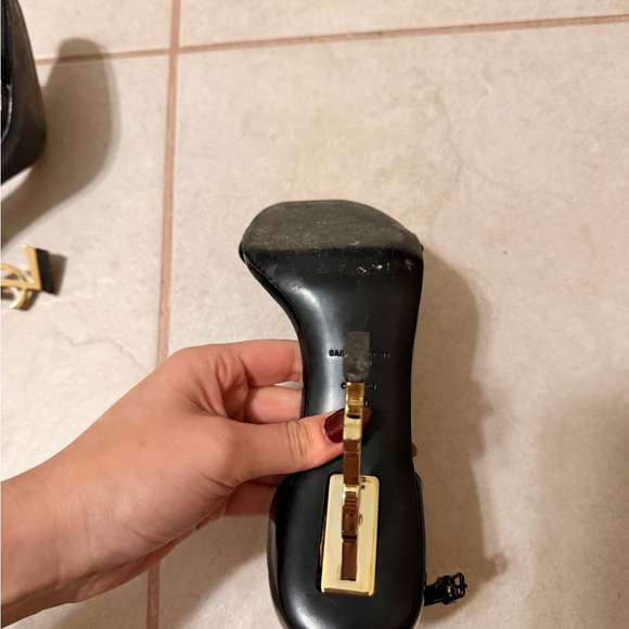 Saint Laurent Glossy Black Women's Heels - Picture 6 of 7